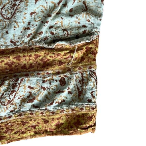 Free People Women’s Telly Collared Teal Hot Shorts Boxy Button Front Romper XS - Picture 11 of 13